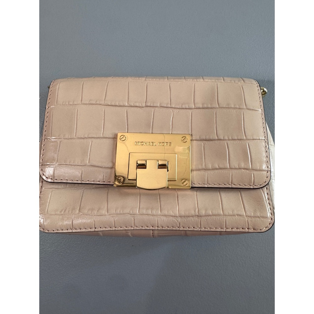 Michael Kors Clutch Women NS Ballet NWT Tina Embossed Leather Crossbody Bag